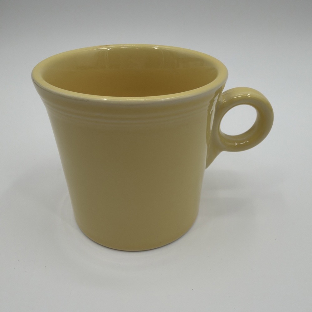 Fiesta Ware 10oz Mug Yellow O Ring Handle Lead Free Glaze Homer Laughlin